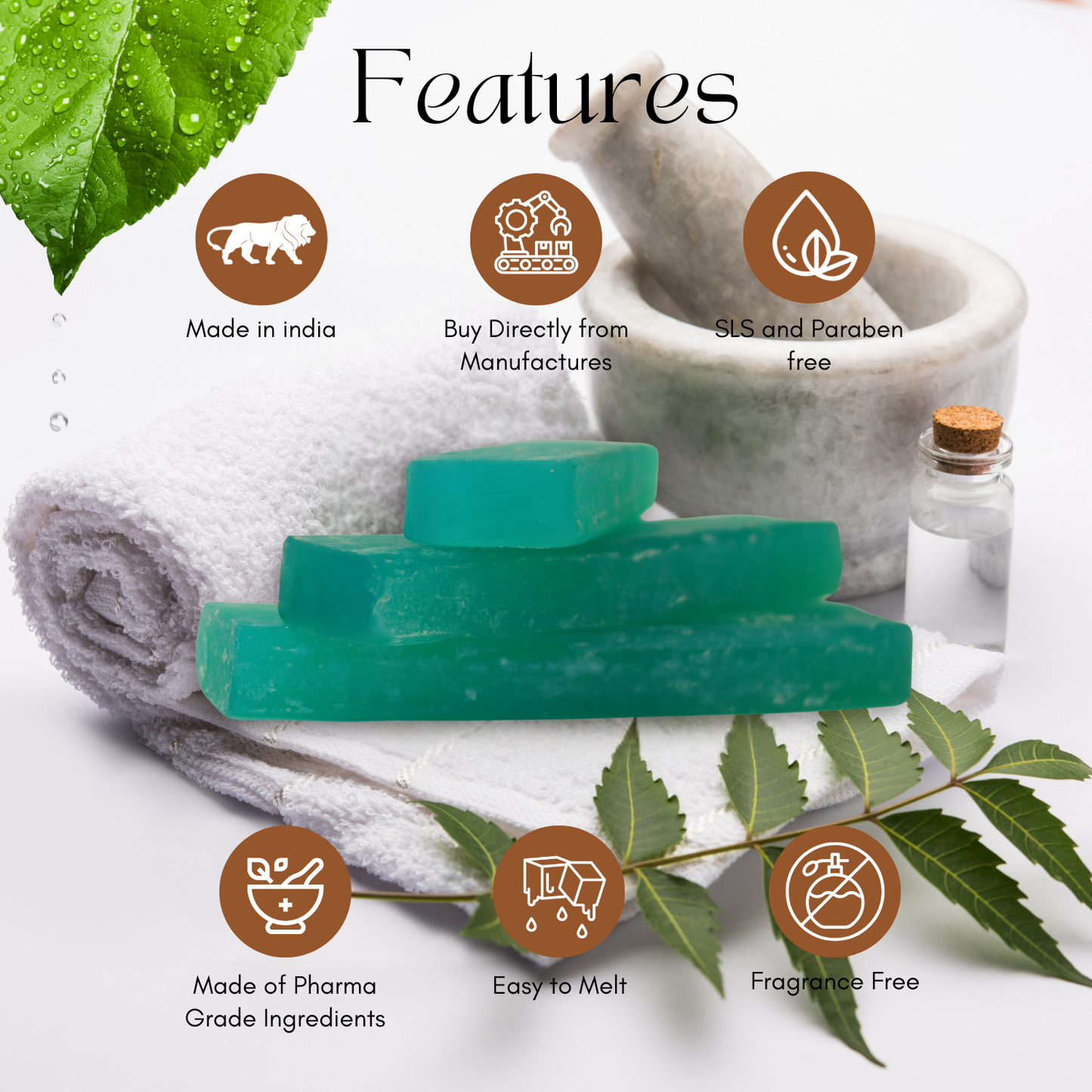 Saki Redolence Essential Soap Bases (Neem)