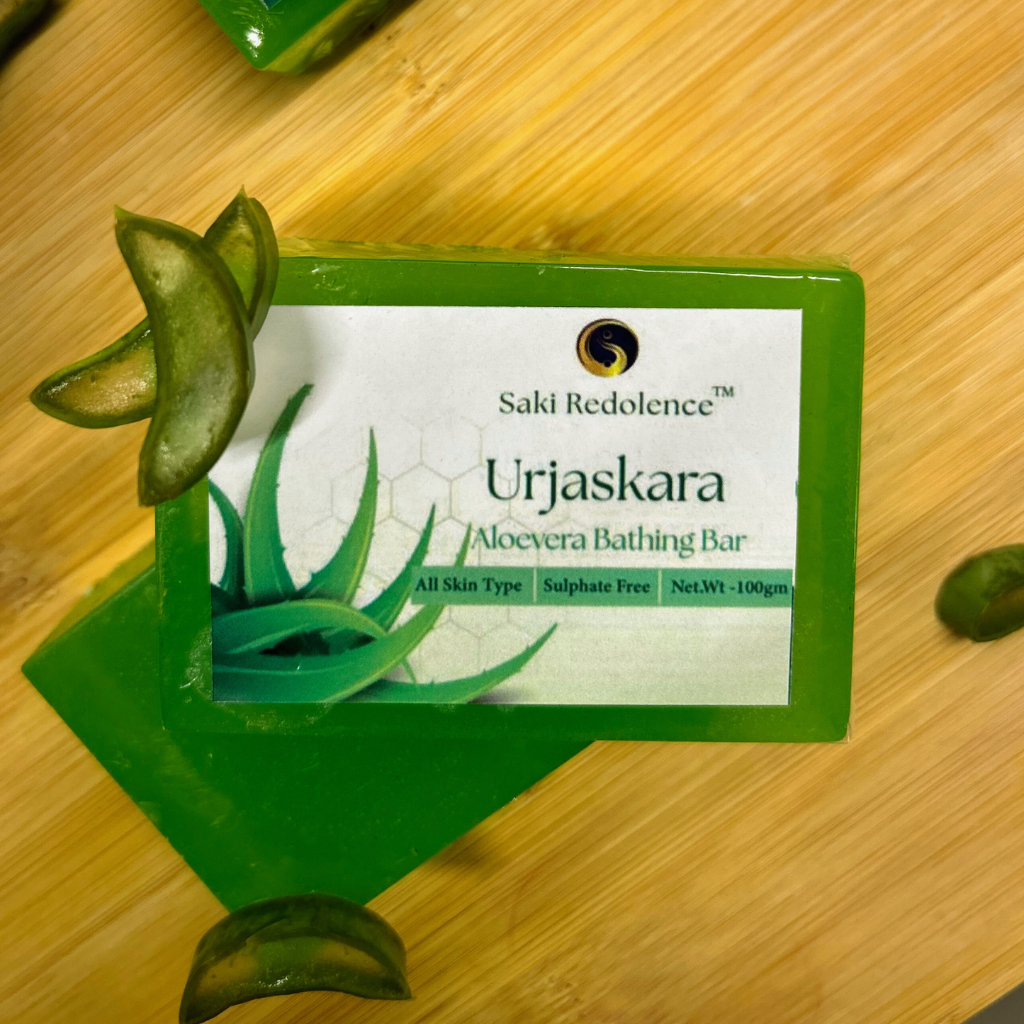 Urjaskara Aloe Vera Bathing Bar – Soothing Aloe Vera Soap for Skin Hydration (100gm)