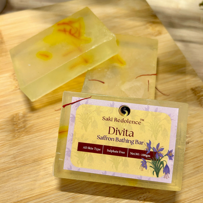 Divita Saffron Soap – Radiance Boosting Saffron Soap for Glowing Skin (100gm)