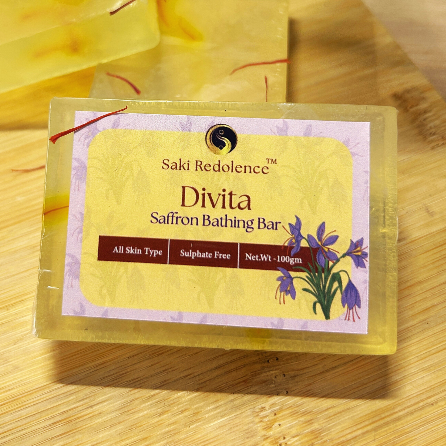 Divita Saffron Soap – Radiance Boosting Saffron Soap for Glowing Skin (100gm)