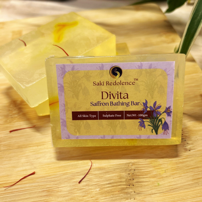 Divita Saffron Soap – Radiance Boosting Saffron Soap for Glowing Skin (100gm)