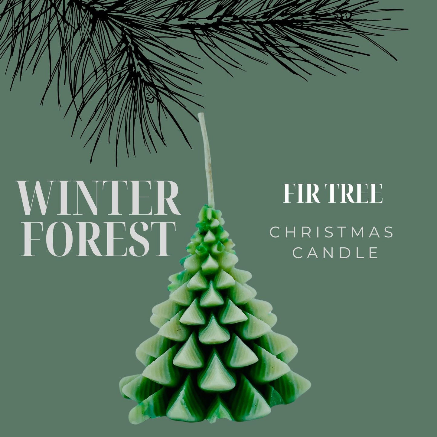 Christmas Tree Candle Soy wax – Lemongrass Scent, 110g each