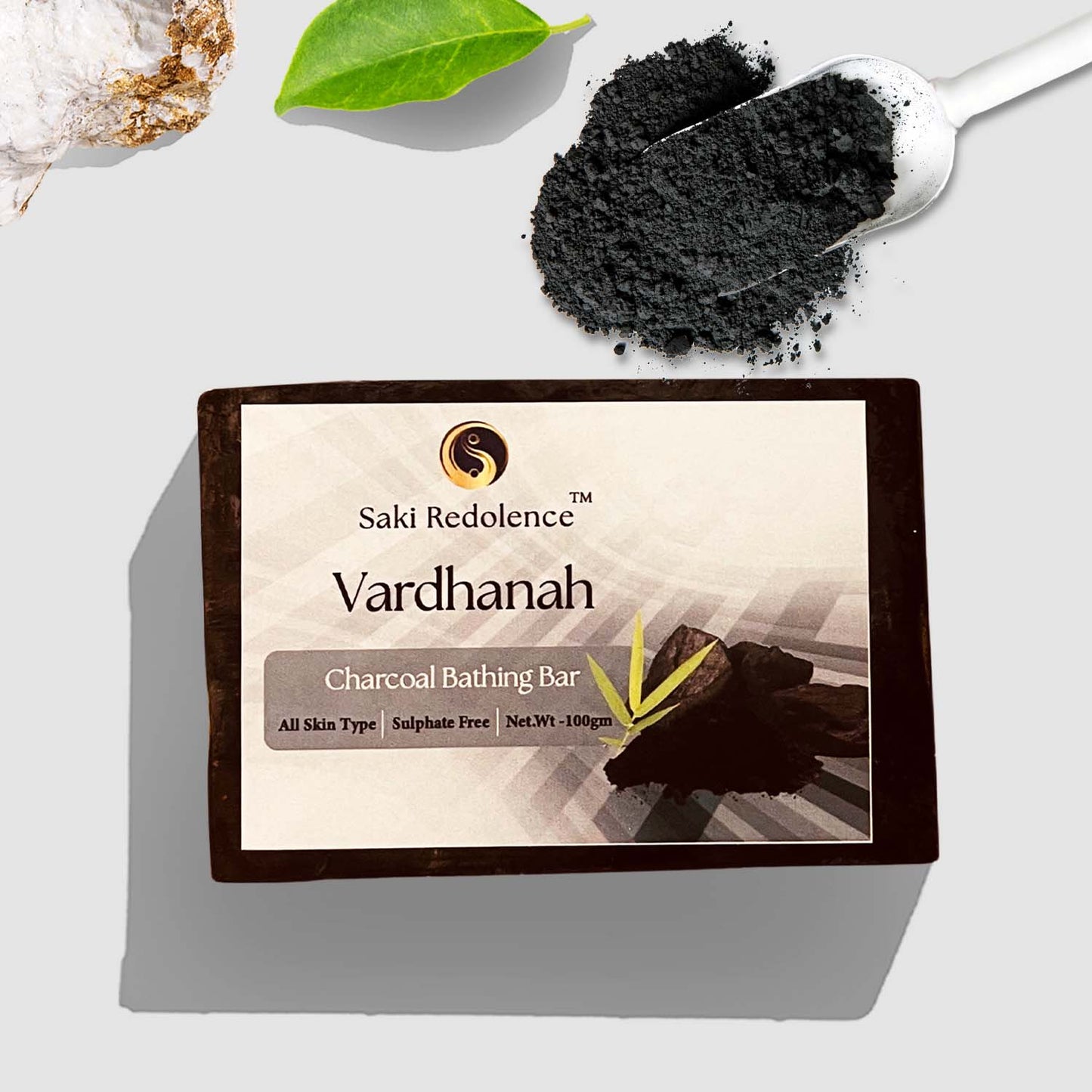 Vardhanah Charcoal Bathing Bar – Deep Cleansing Charcoal Soap for Detoxified Skin (100gm)