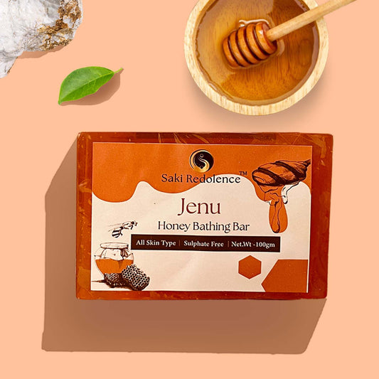 Jenu Honey Bathing Bar – Nourishing Honey Soap for Soft, Radiant Skin (100gm)