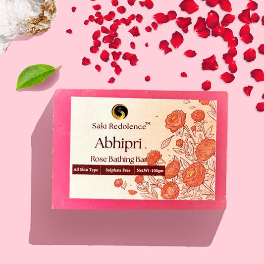 Abhipri Rose Soap – Luxurious Rose-Infused Handmade Soap for Skin Nourishment (100gm)