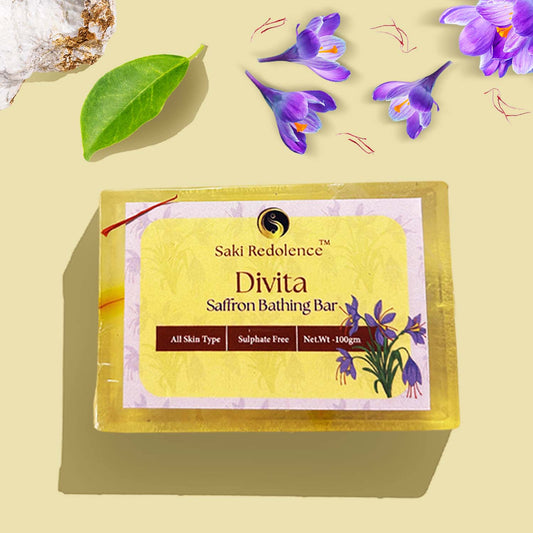 Divita Saffron Soap – Radiance Boosting Saffron Soap for Glowing Skin (100gm)