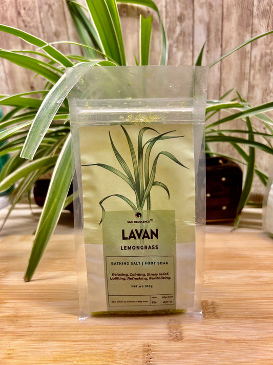 Invigorating Lemongrass Epsom Salt – Rejuvenate & Relieve (100gm)