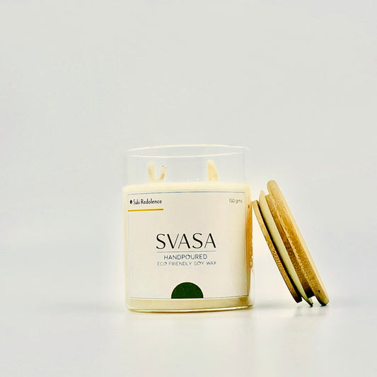 Svasa – Scented Candle with Spicy Cinnamon & Clove Notes (150gm)