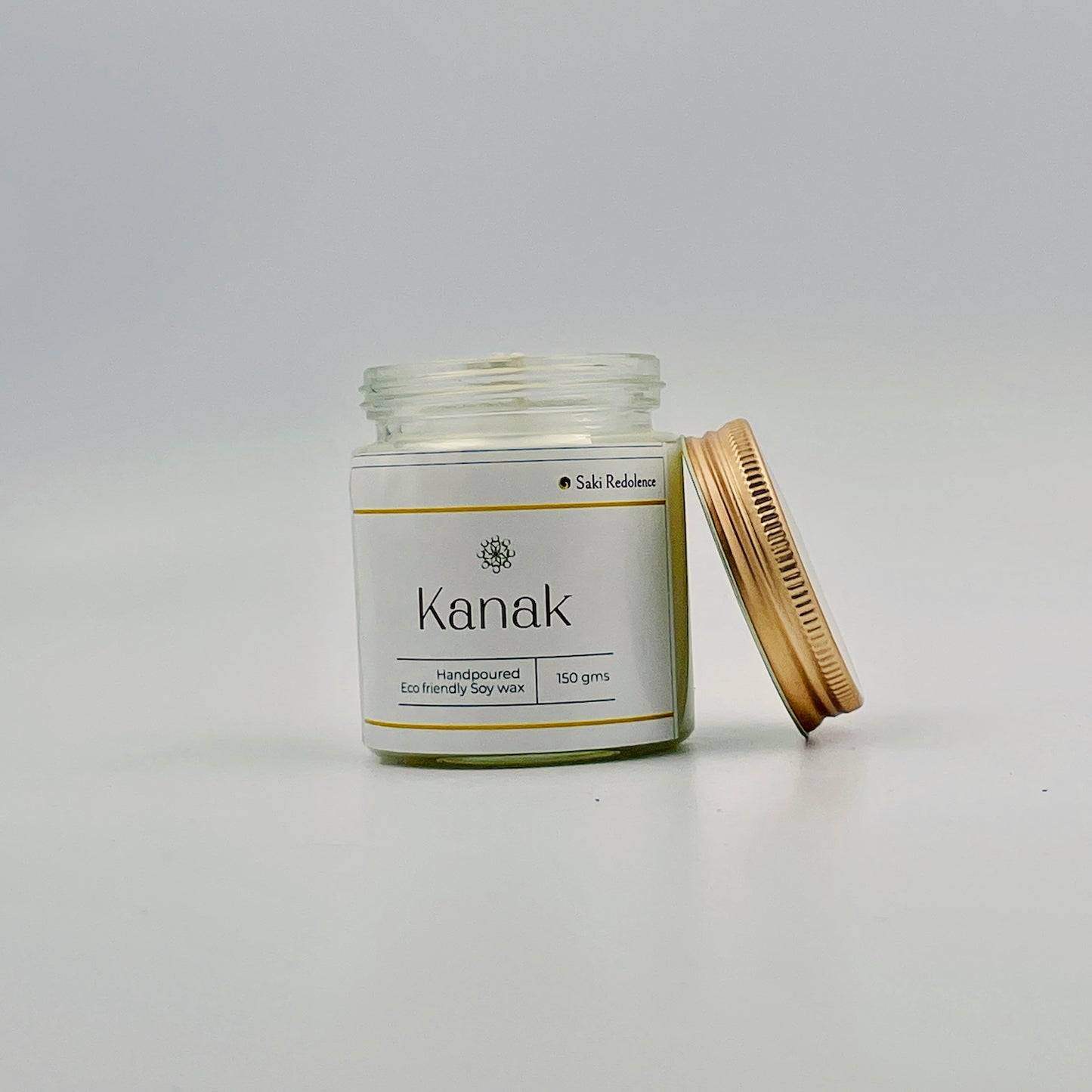 Kanak – Scented Candle with Colorful Blooms & Notes of Rose (150gm)