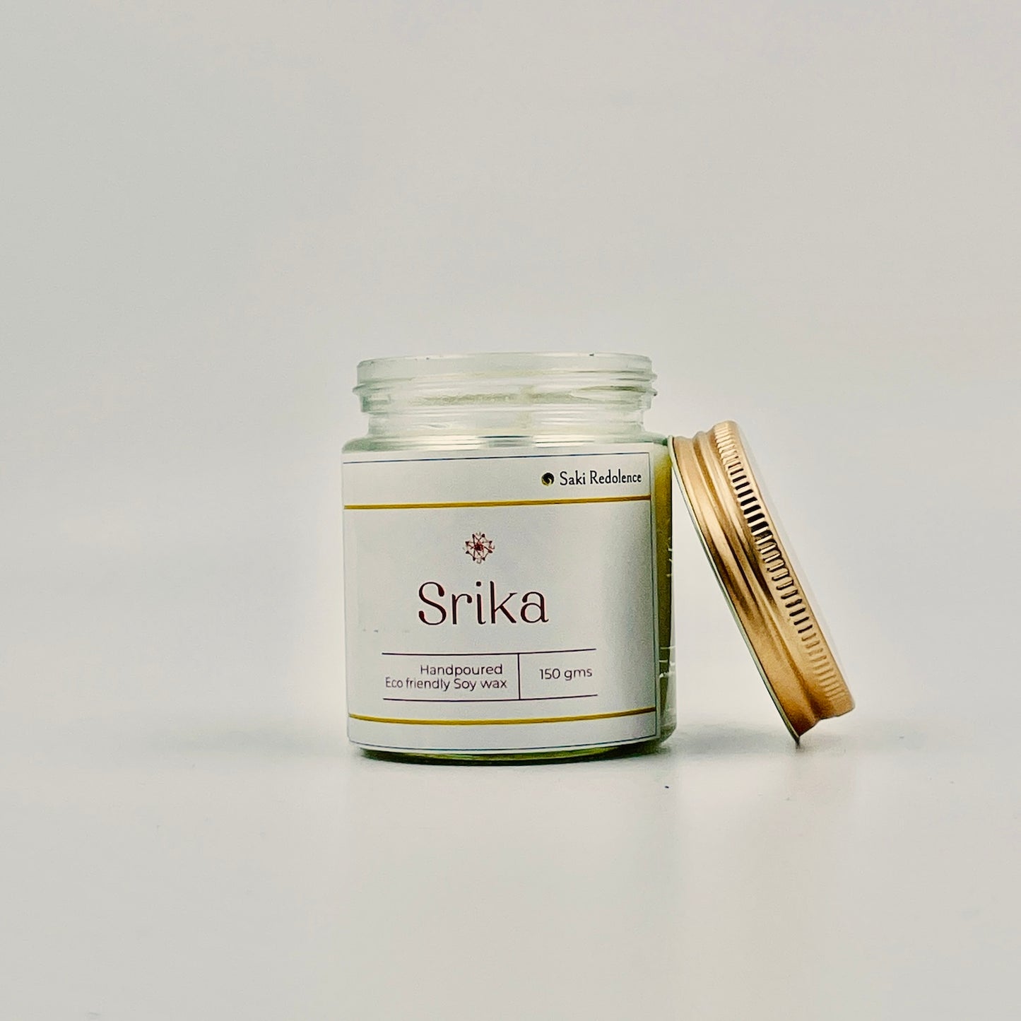 Srika – Scented Candle with Musk & Mahogany Cologne Blend (150gm)