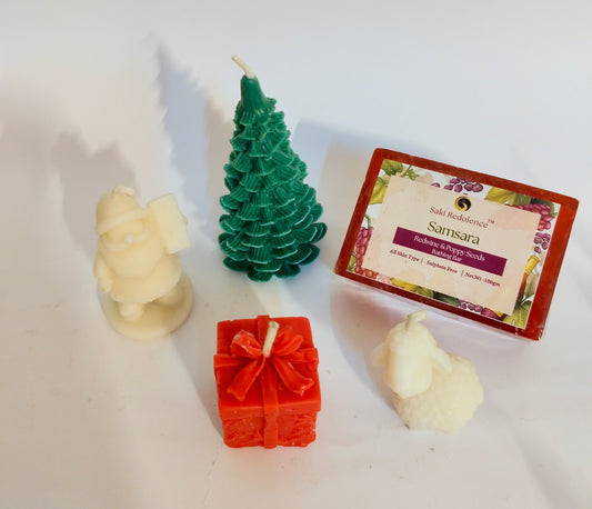 Christmas Gift Set – Essential Secret Santa Hamper for Holiday Magic Candle & Soap